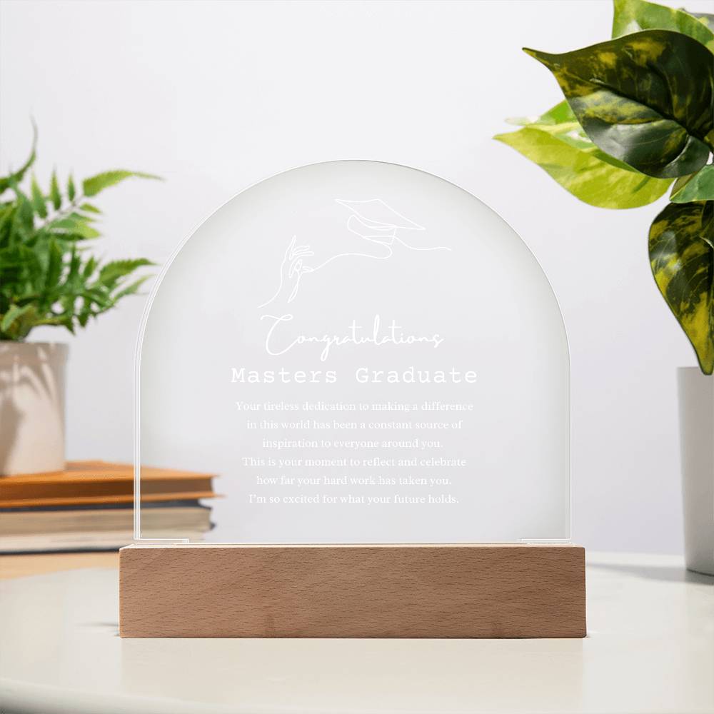 Masters Graduate Acrylic Arch