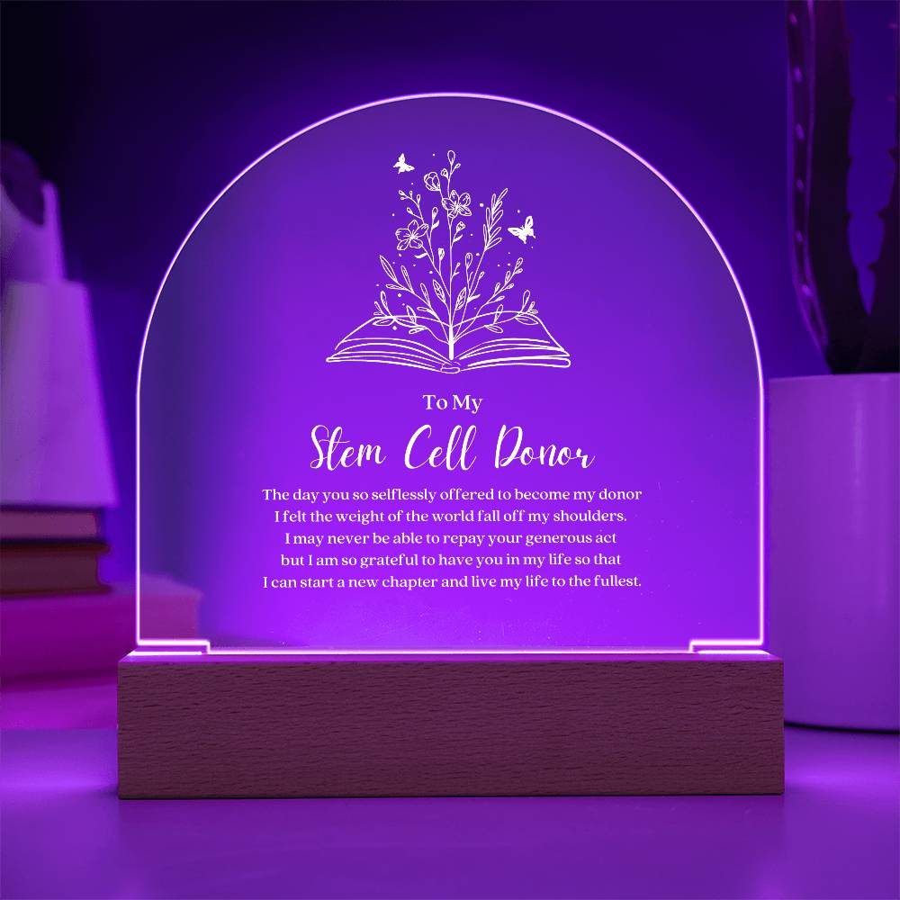 Stem Cell Donor LED Acrylic Arch