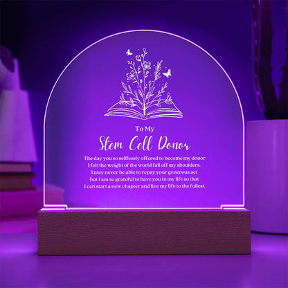 Stem Cell Donor LED Acrylic Arch