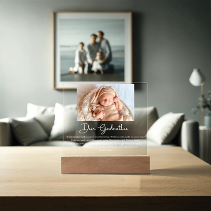 Godmother Proposal Personalized LED Acrylic Plaque