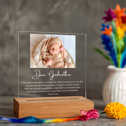 Godmother Proposal Personalized LED Acrylic Plaque
