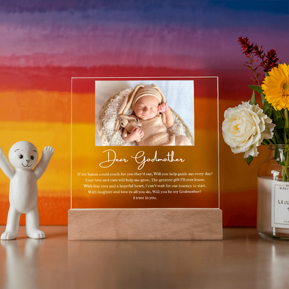 Godmother Proposal Personalized LED Acrylic Plaque