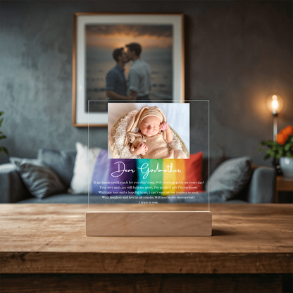 Godmother Proposal Personalized LED Acrylic Plaque