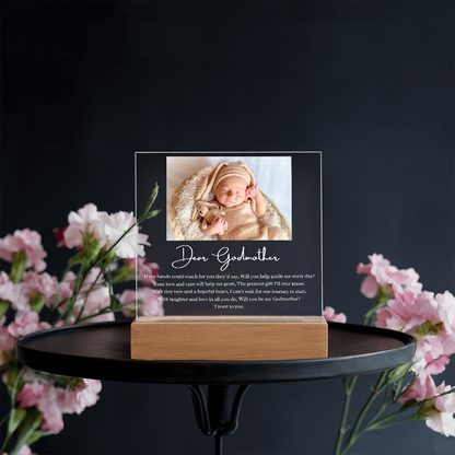 Godmother Proposal Personalized LED Acrylic Plaque