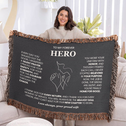 First Responder Horizontal Heirloom Blanket  from Wife