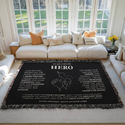 First Responder Horizontal Heirloom Blanket  from Wife