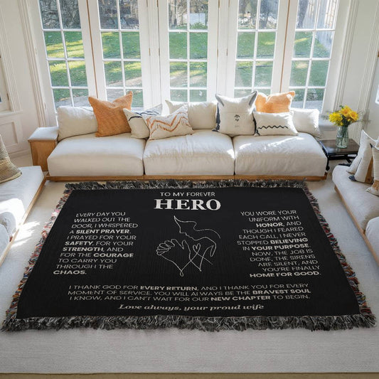 First Responder Horizontal Heirloom Blanket  from Wife