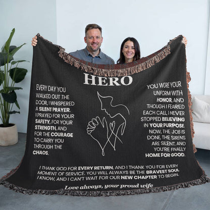 First Responder Horizontal Heirloom Blanket  from Wife