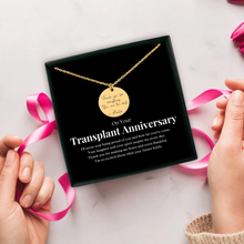 Load image into Gallery viewer, Transplant Anniversary Custom Message Necklace
