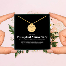 Load image into Gallery viewer, Transplant Anniversary Custom Message Necklace
