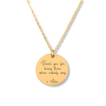 Load image into Gallery viewer, Transplant Anniversary Custom Message Necklace
