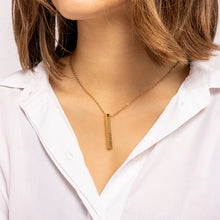 Load image into Gallery viewer, Kidney Donor Custom Date Vertical Bar Necklace
