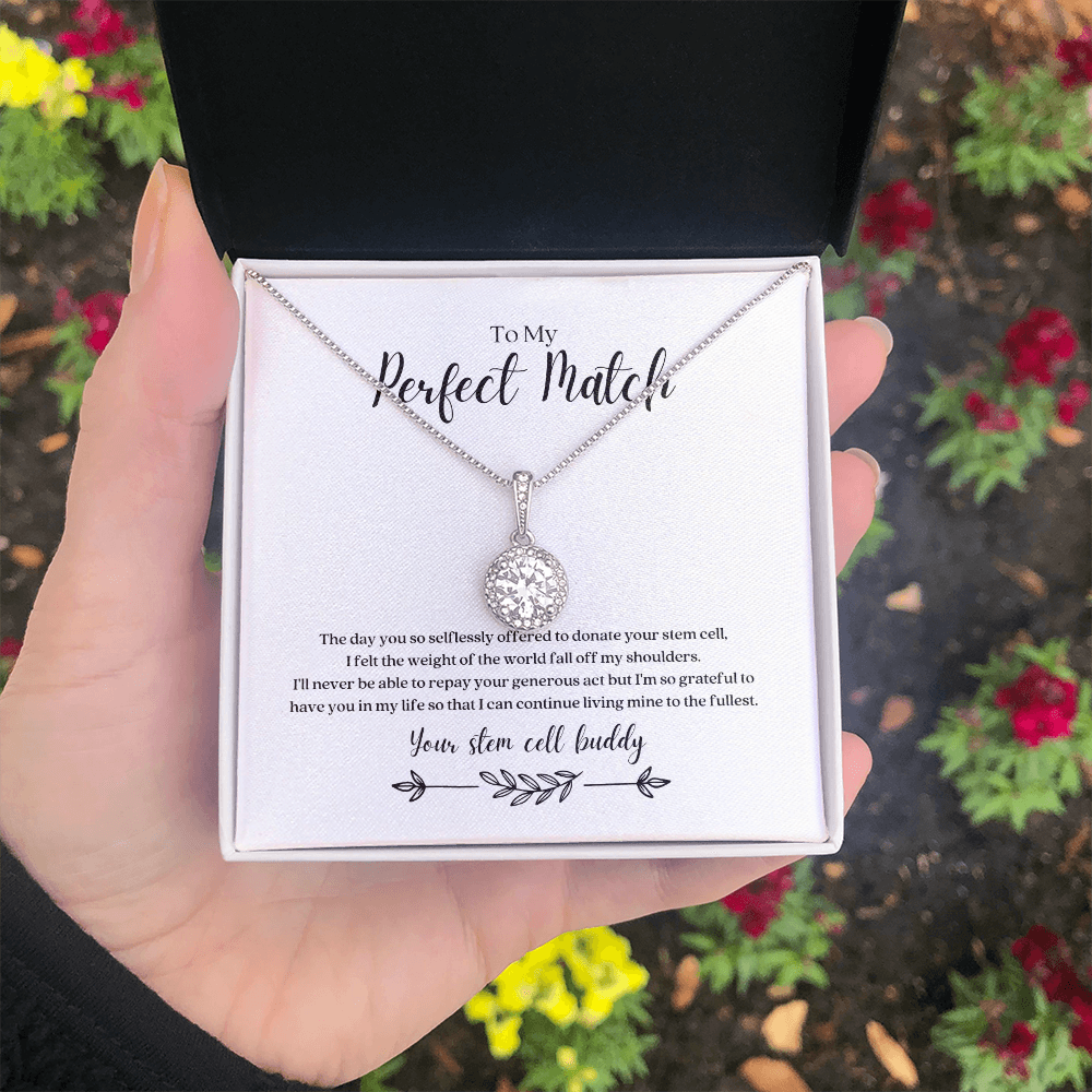 Stem Cell Donor Perfect Match 'Eternal Gratitude' Pendant Necklace
