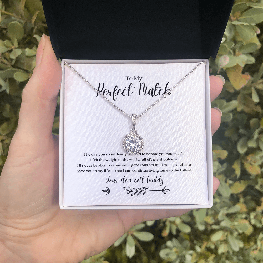 Stem Cell Donor Perfect Match 'Eternal Gratitude' Pendant Necklace