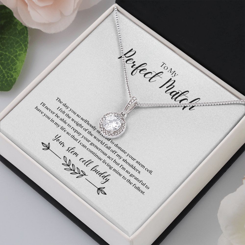 Stem Cell Donor Perfect Match 'Eternal Gratitude' Pendant Necklace
