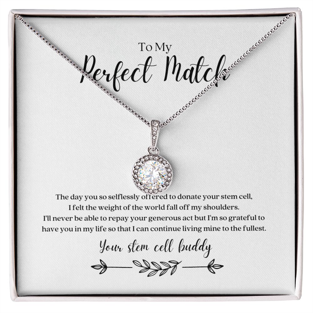 Stem Cell Donor Perfect Match 'Eternal Gratitude' Pendant Necklace