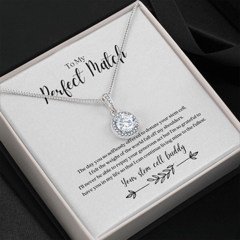 Stem Cell Donor Perfect Match 'Eternal Gratitude' Pendant Necklace