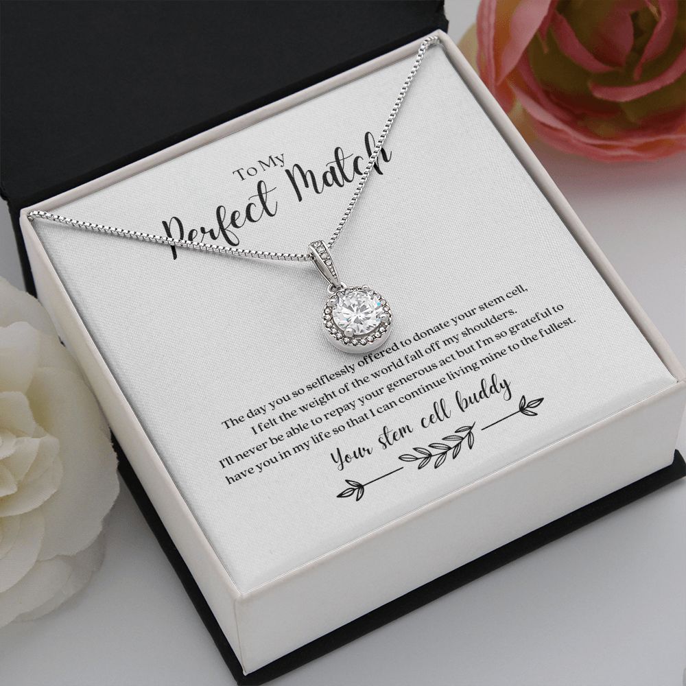 Stem Cell Donor Perfect Match 'Eternal Gratitude' Pendant Necklace
