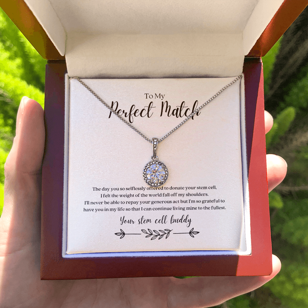 Stem Cell Donor Perfect Match 'Eternal Gratitude' Pendant Necklace