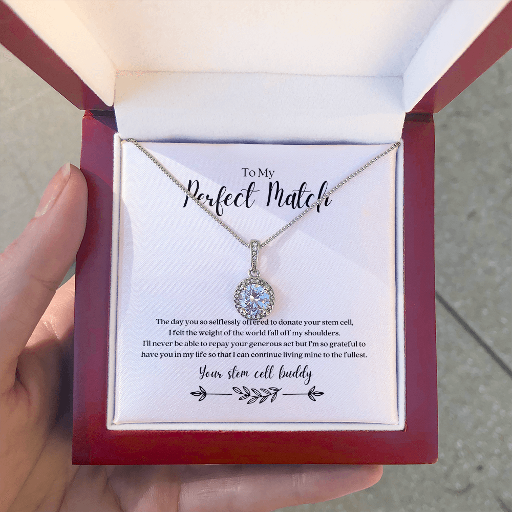 Stem Cell Donor Perfect Match 'Eternal Gratitude' Pendant Necklace