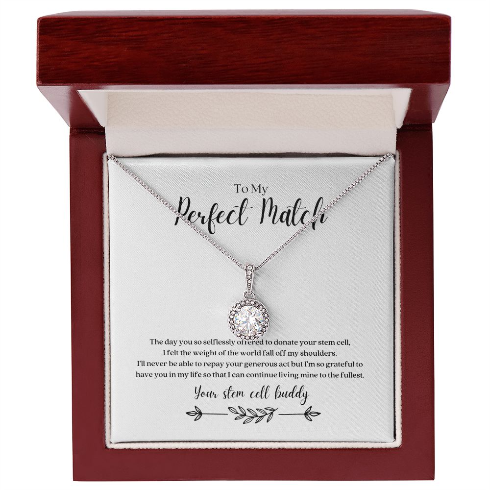 Stem Cell Donor Perfect Match 'Eternal Gratitude' Pendant Necklace