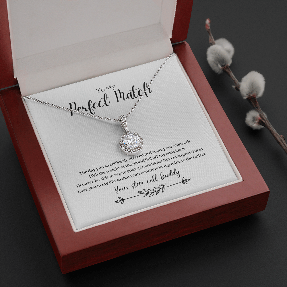 Stem Cell Donor Perfect Match 'Eternal Gratitude' Pendant Necklace