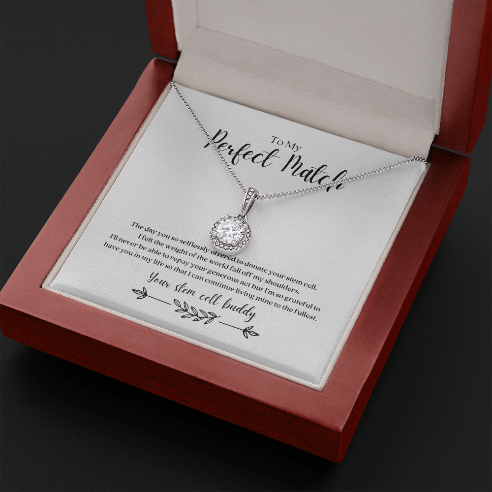 Stem Cell Donor Perfect Match 'Eternal Gratitude' Pendant Necklace
