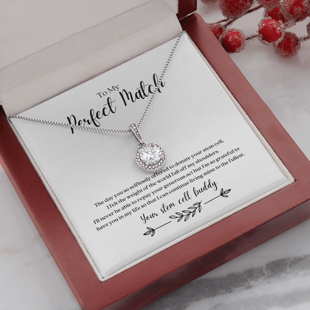 Stem Cell Donor Perfect Match 'Eternal Gratitude' Pendant Necklace