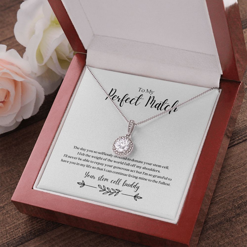 Stem Cell Donor Perfect Match 'Eternal Gratitude' Pendant Necklace