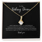Kidney Donor Ribbon Pendant Necklace