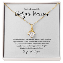 Load image into Gallery viewer, Dialysis Warrior Ribbon Pendant Necklace
