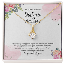Load image into Gallery viewer, Dialysis Warrior Ribbon Pendant Necklace

