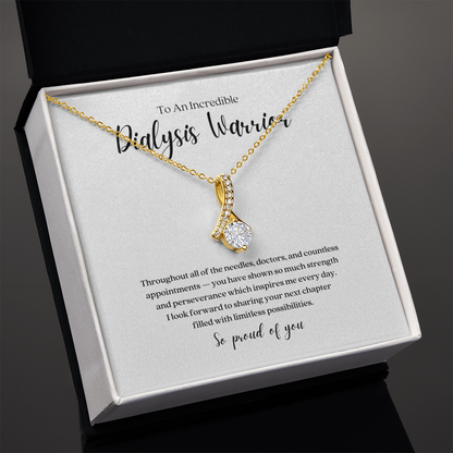 Dialysis Warrior Ribbon Pendant Necklace