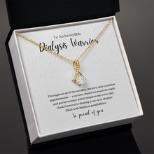 Load image into Gallery viewer, Dialysis Warrior Ribbon Pendant Necklace
