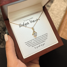 Load image into Gallery viewer, Dialysis Warrior Ribbon Pendant Necklace
