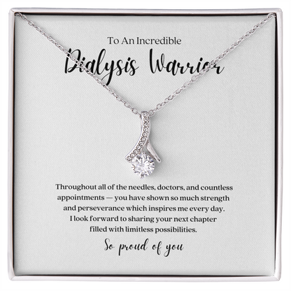 Dialysis Warrior Ribbon Pendant Necklace