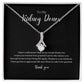 Kidney Donor Ribbon Pendant Necklace