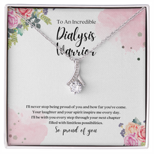 Load image into Gallery viewer, Dialysis Warrior Ribbon Pendant Necklace
