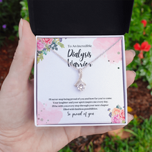 Load image into Gallery viewer, Dialysis Warrior Ribbon Pendant Necklace

