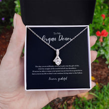 Load image into Gallery viewer, Organ Donor Ribbon Pendant Necklace
