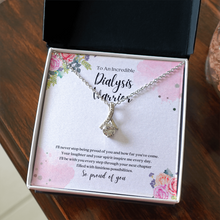 Load image into Gallery viewer, Dialysis Warrior Ribbon Pendant Necklace
