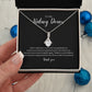 Kidney Donor Ribbon Pendant Necklace