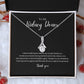 Kidney Donor Ribbon Pendant Necklace