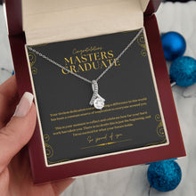 Load image into Gallery viewer, Masters Degree Graduation Gift Ribbon Pendant Necklace
