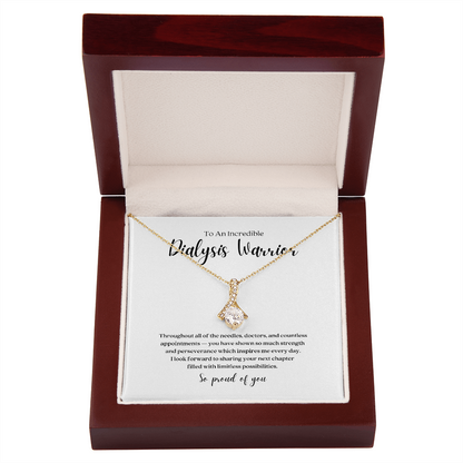 Dialysis Warrior Ribbon Pendant Necklace