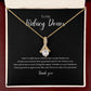Kidney Donor Ribbon Pendant Necklace