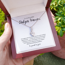 Load image into Gallery viewer, Dialysis Warrior Ribbon Pendant Necklace
