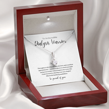 Load image into Gallery viewer, Dialysis Warrior Ribbon Pendant Necklace

