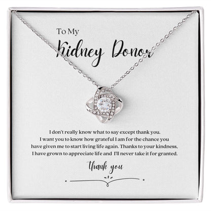 Kidney Donor 'Thank You' Pendant Necklace