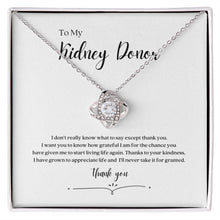 Load image into Gallery viewer, Kidney Donor &#39;Thank You&#39; Pendant Necklace
